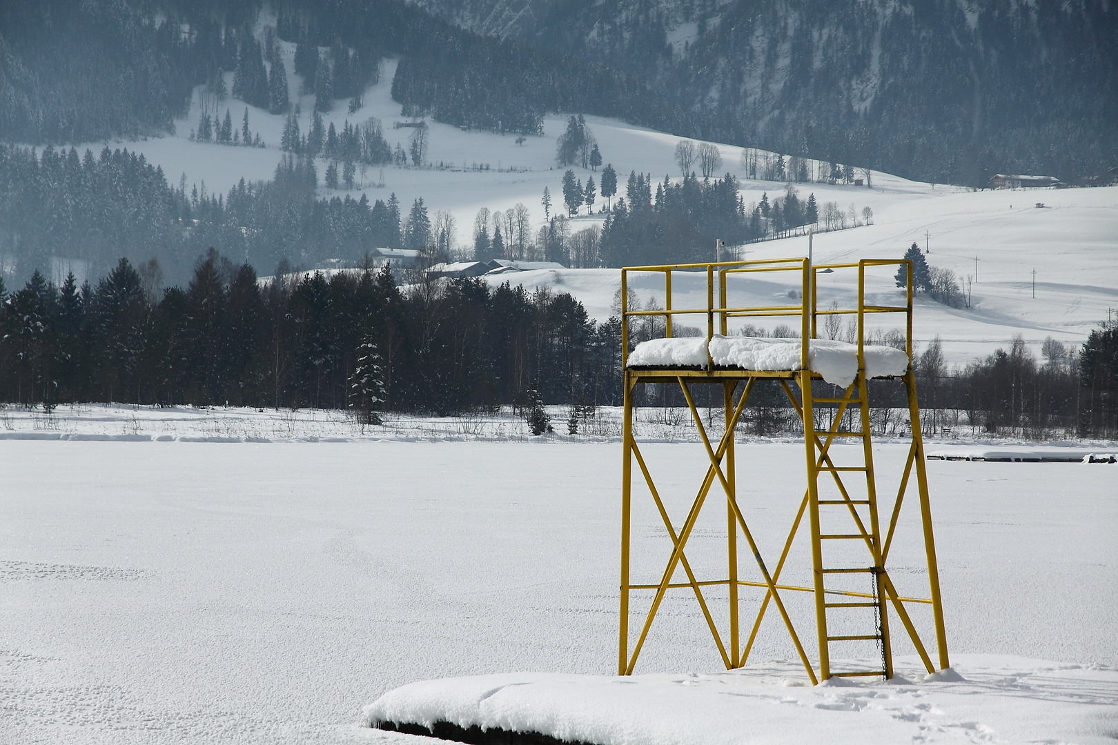 Winter am Walchsee (Österreich)