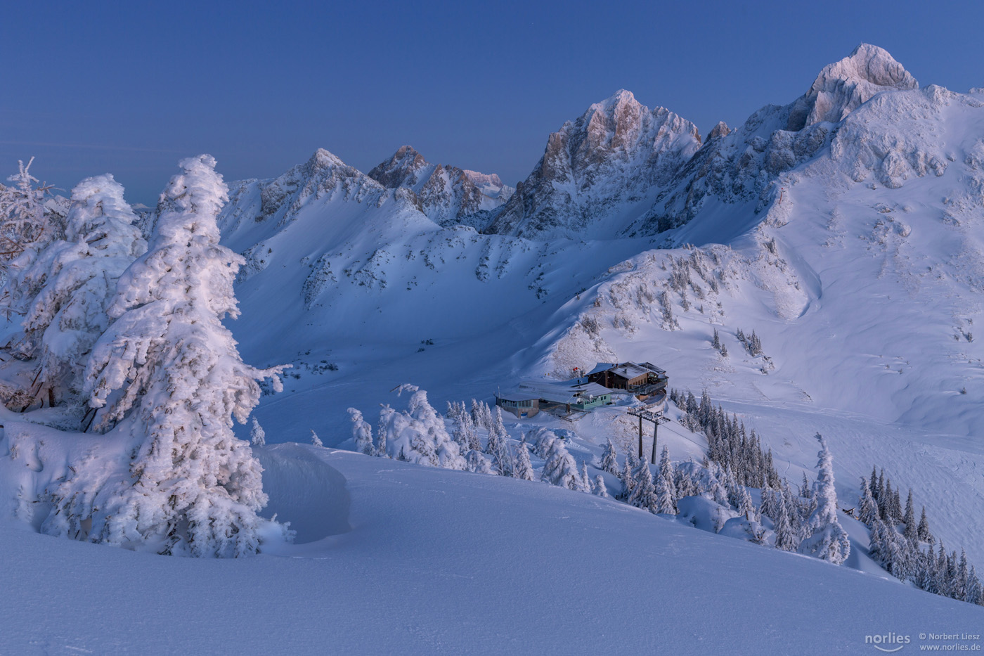 Winter an der Bergstation