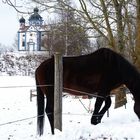 Winter an der Burgstallkapelle in Kissing