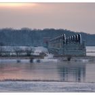 Winter an der Dömitzer Eisenbahnbrücke