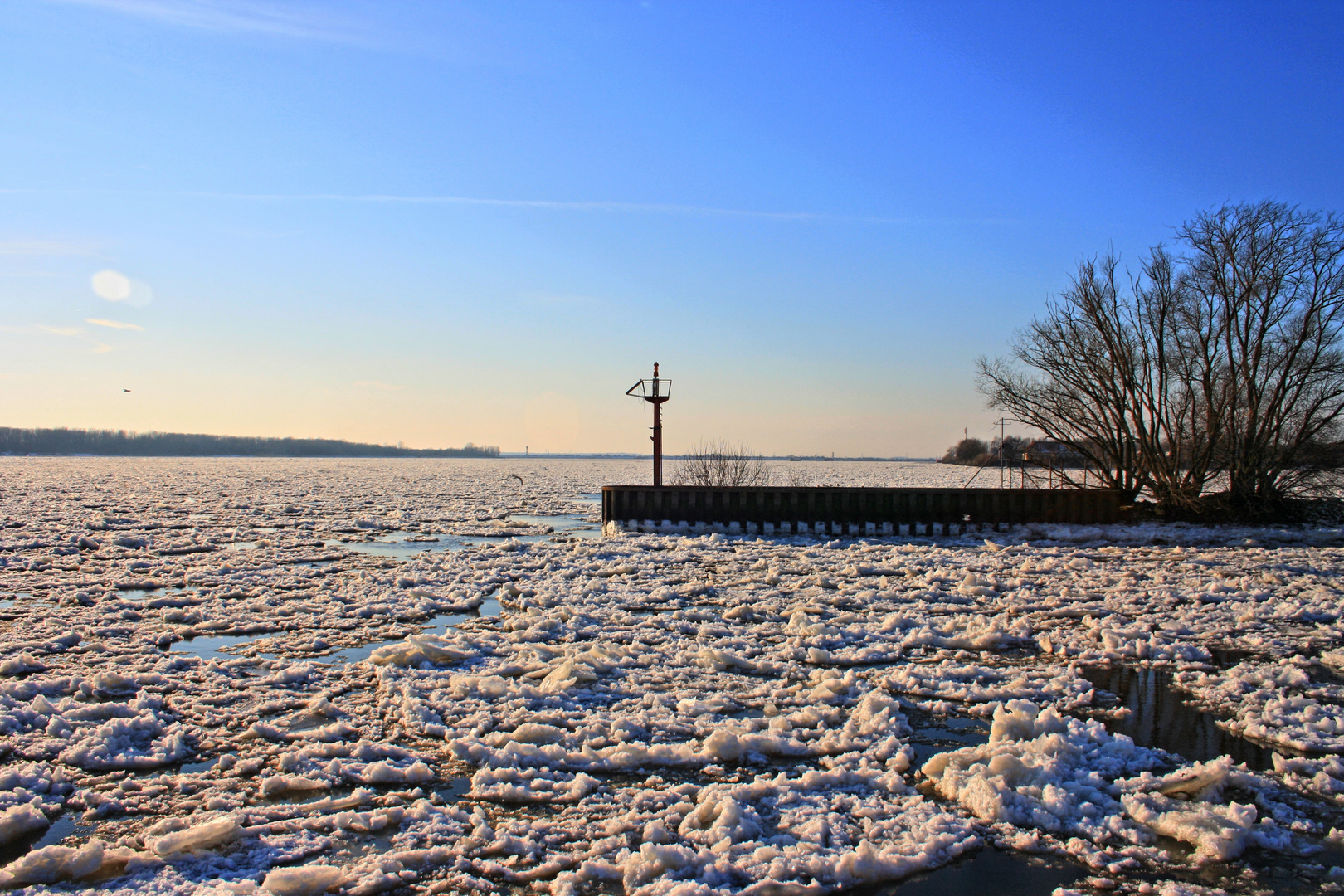 Winter an der Elbe