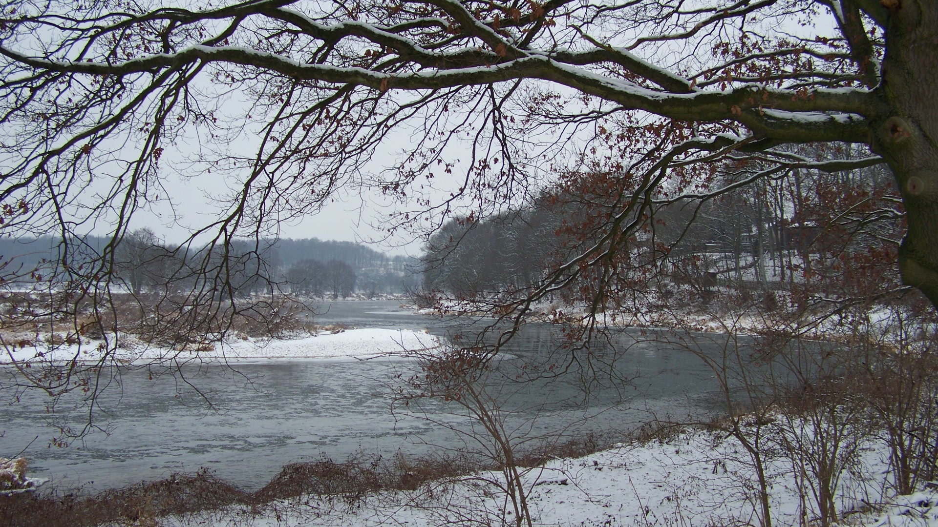 Winter an der Mulde / L'hiver sur la rivière Mulde