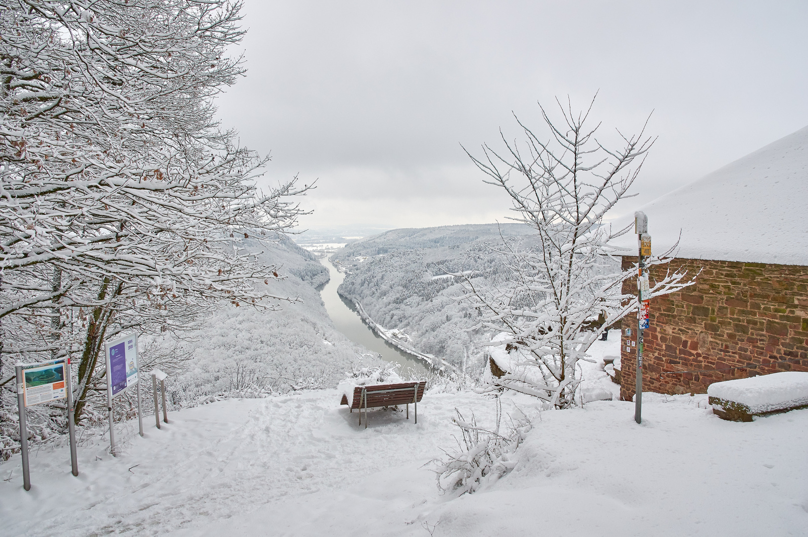 Winter an der Saarschleife