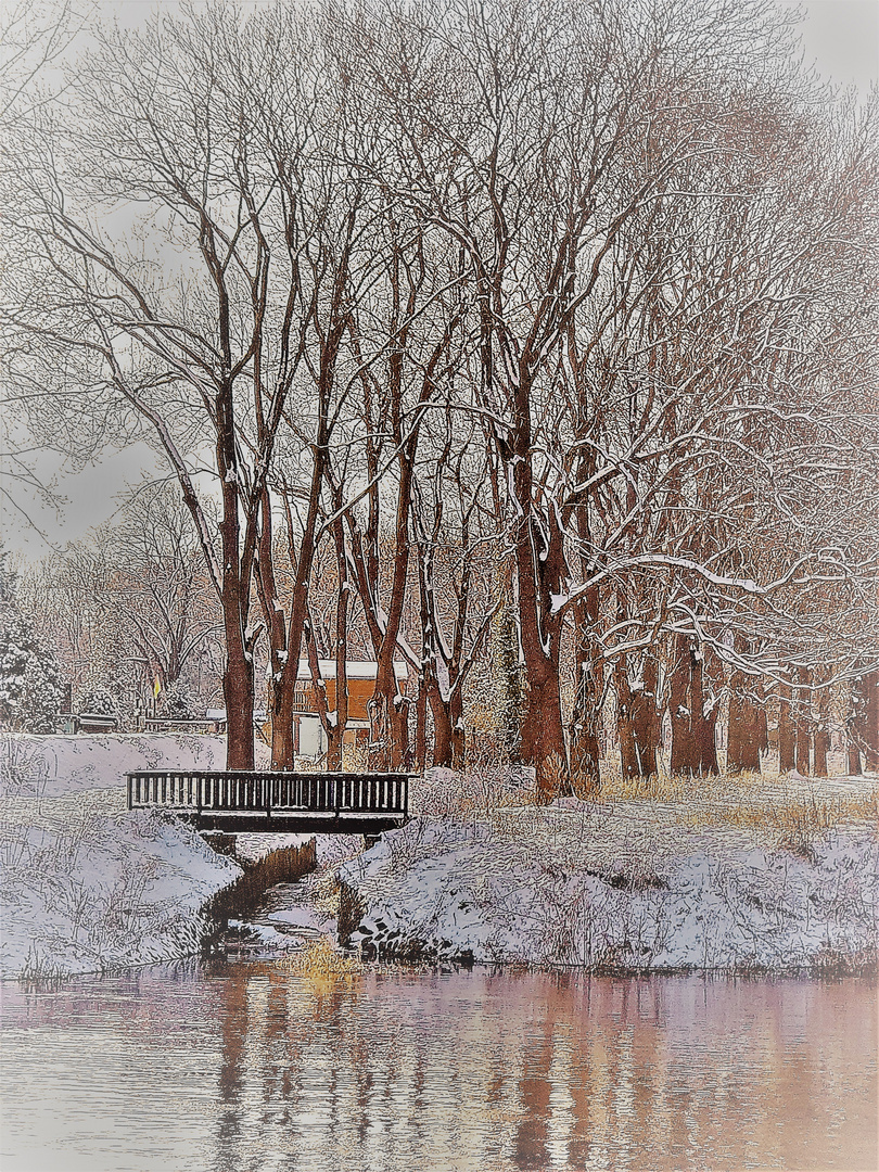 Winter an der Schleuse Alsleben