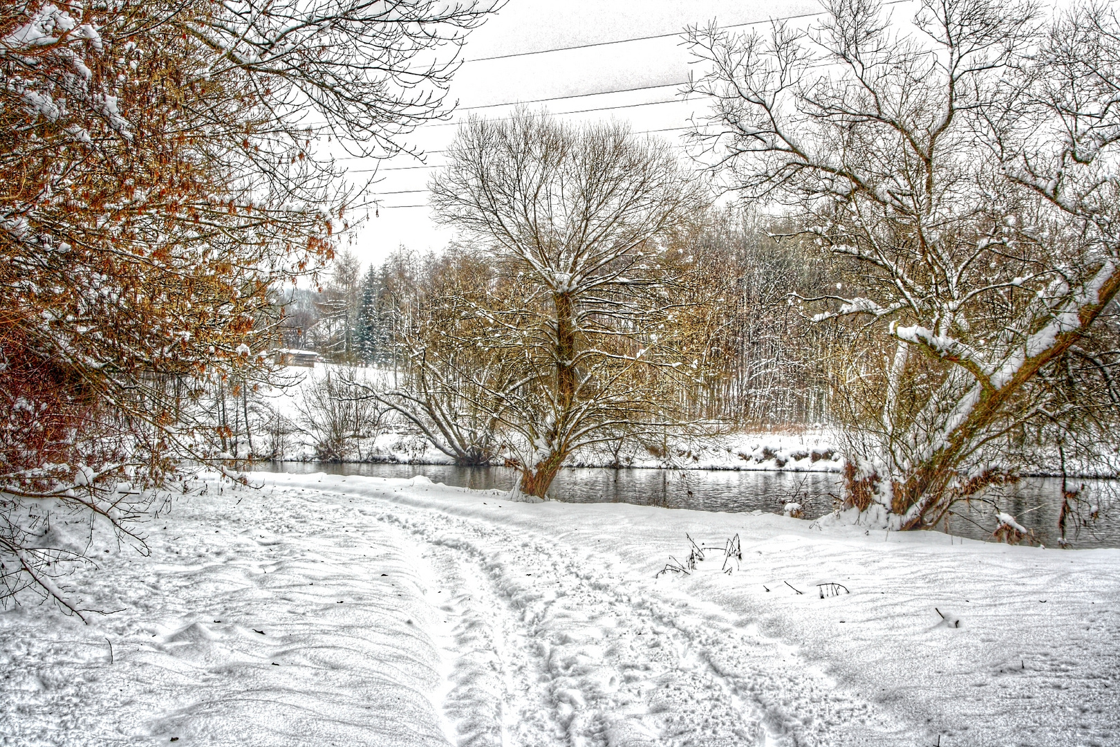 Winter an der Sieg - HDR