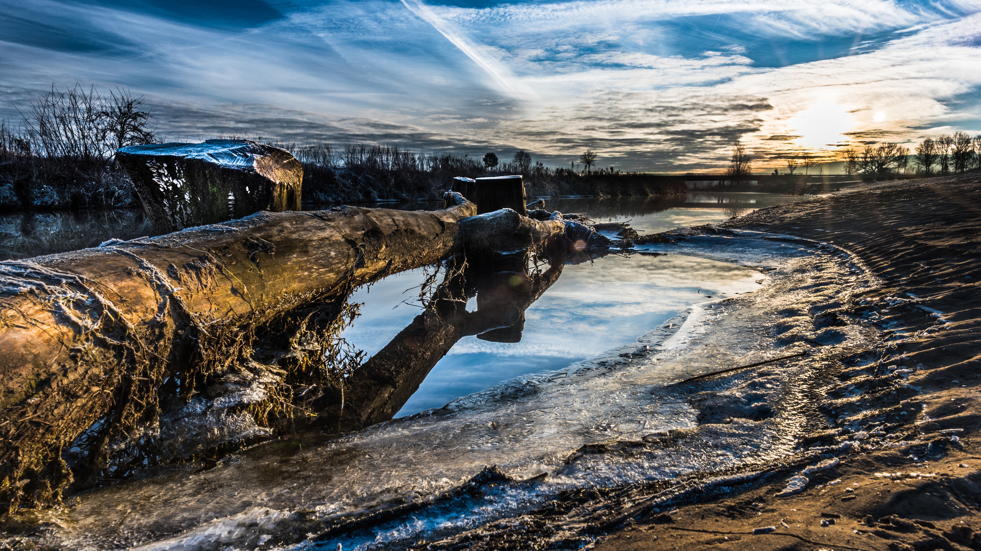 Winter an der Stever