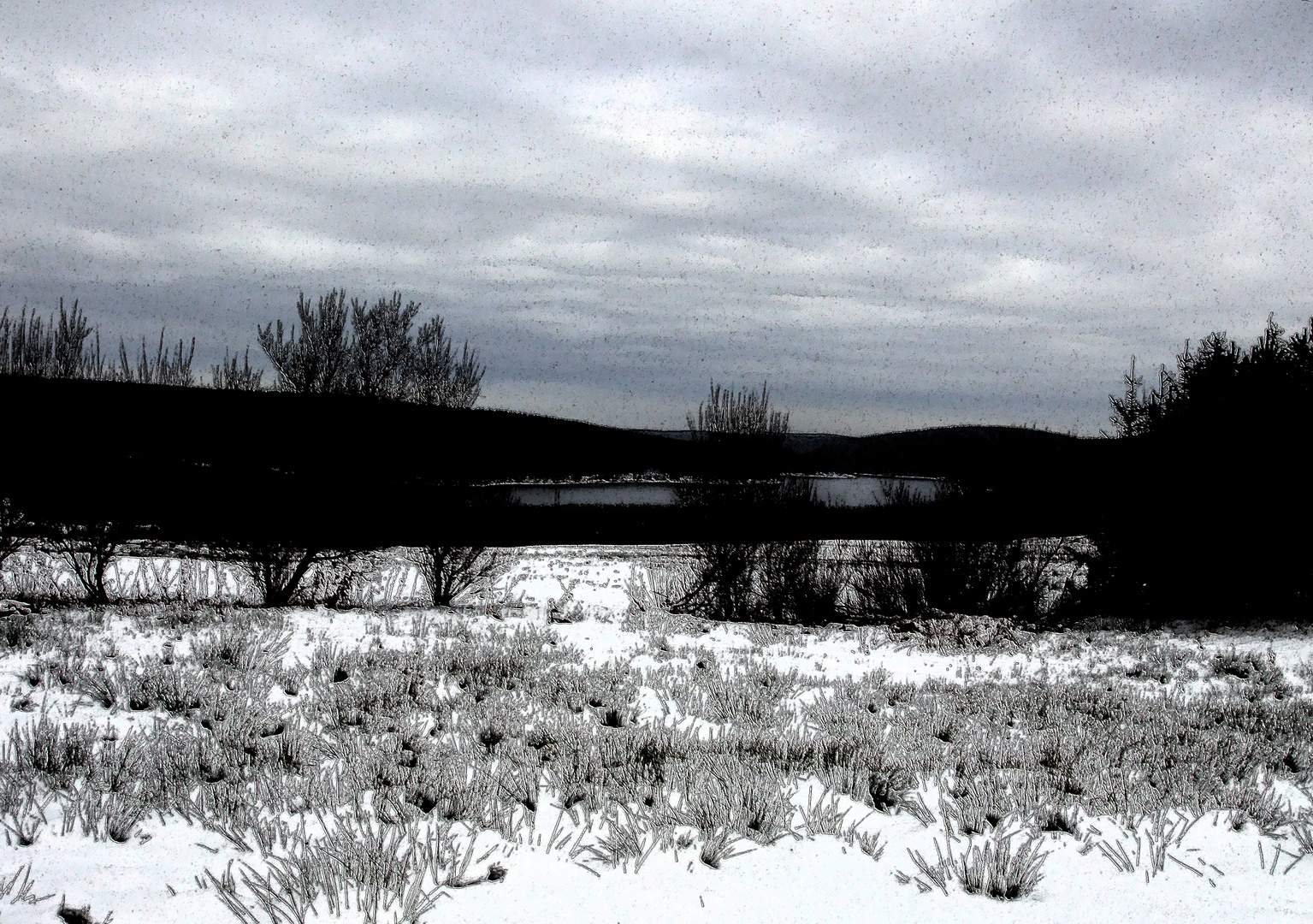 Winter an der Talsperre