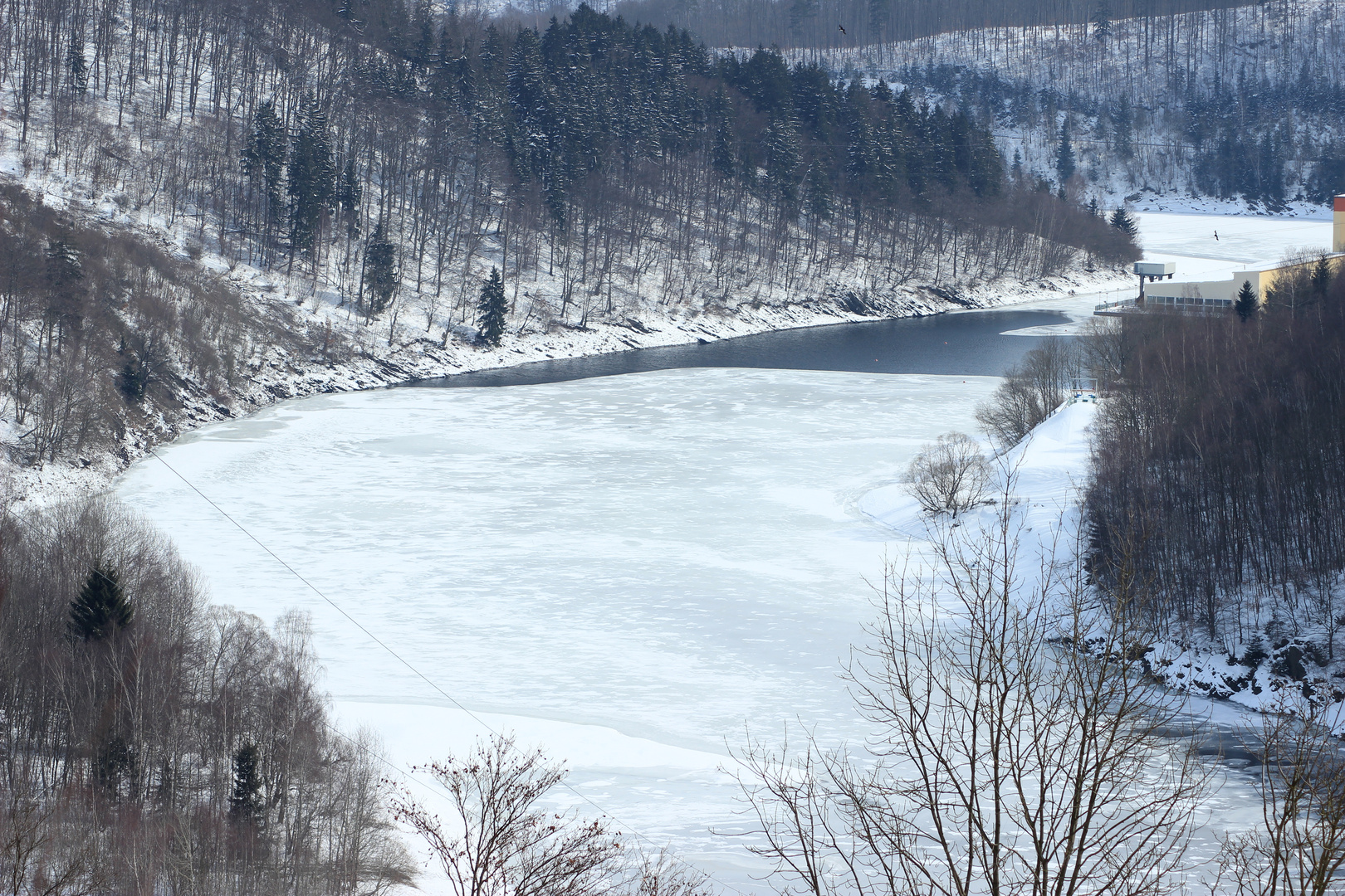 Winter an der Talsperre bei Rübeland