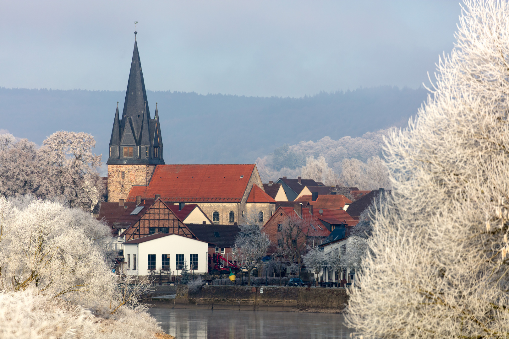 Winter an der Weser