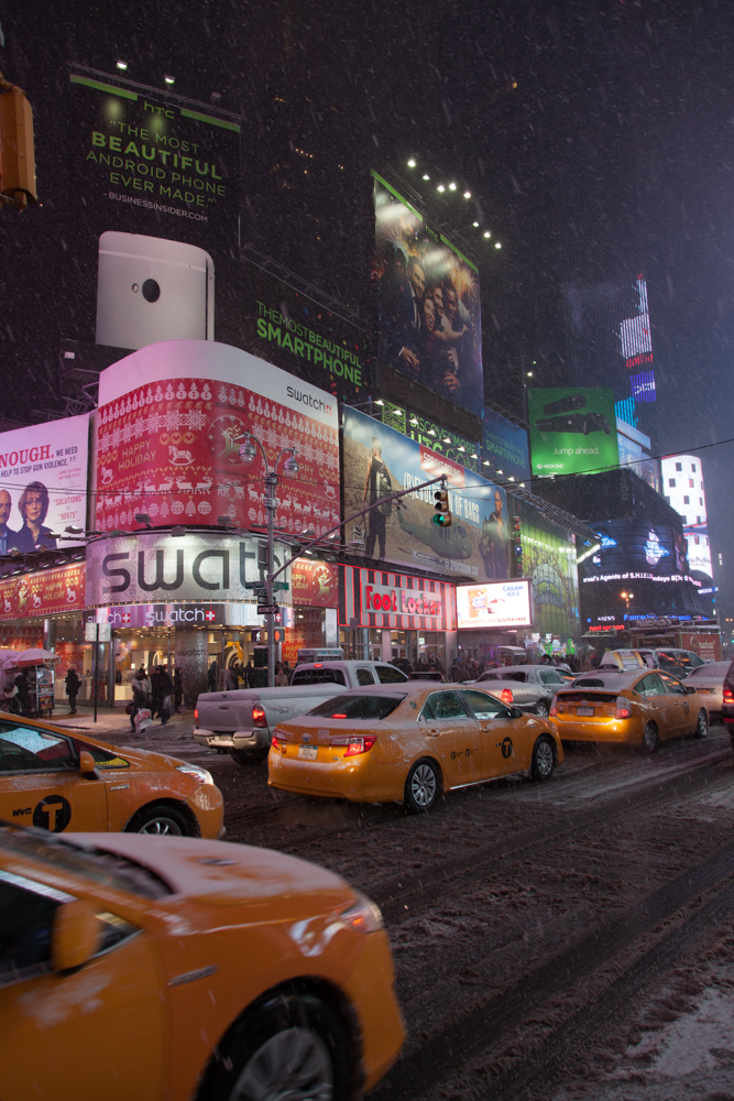 Winter auf dem Times Square