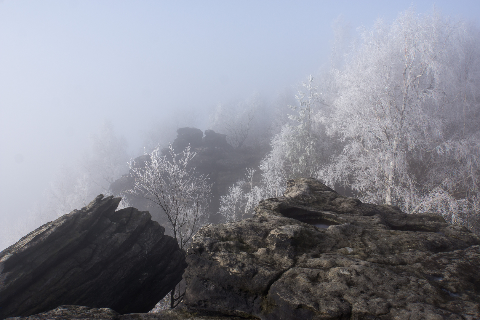 Winter auf dem Zschirnstein