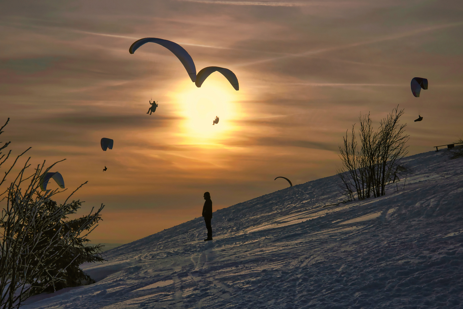 Winter auf der Wasserkuppe.