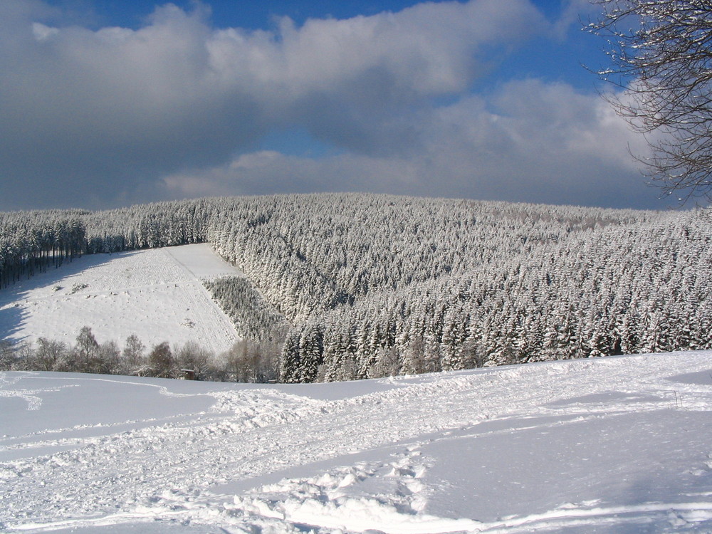 Winter auf der Wilden Wiese, Skigebiet im Sauerland