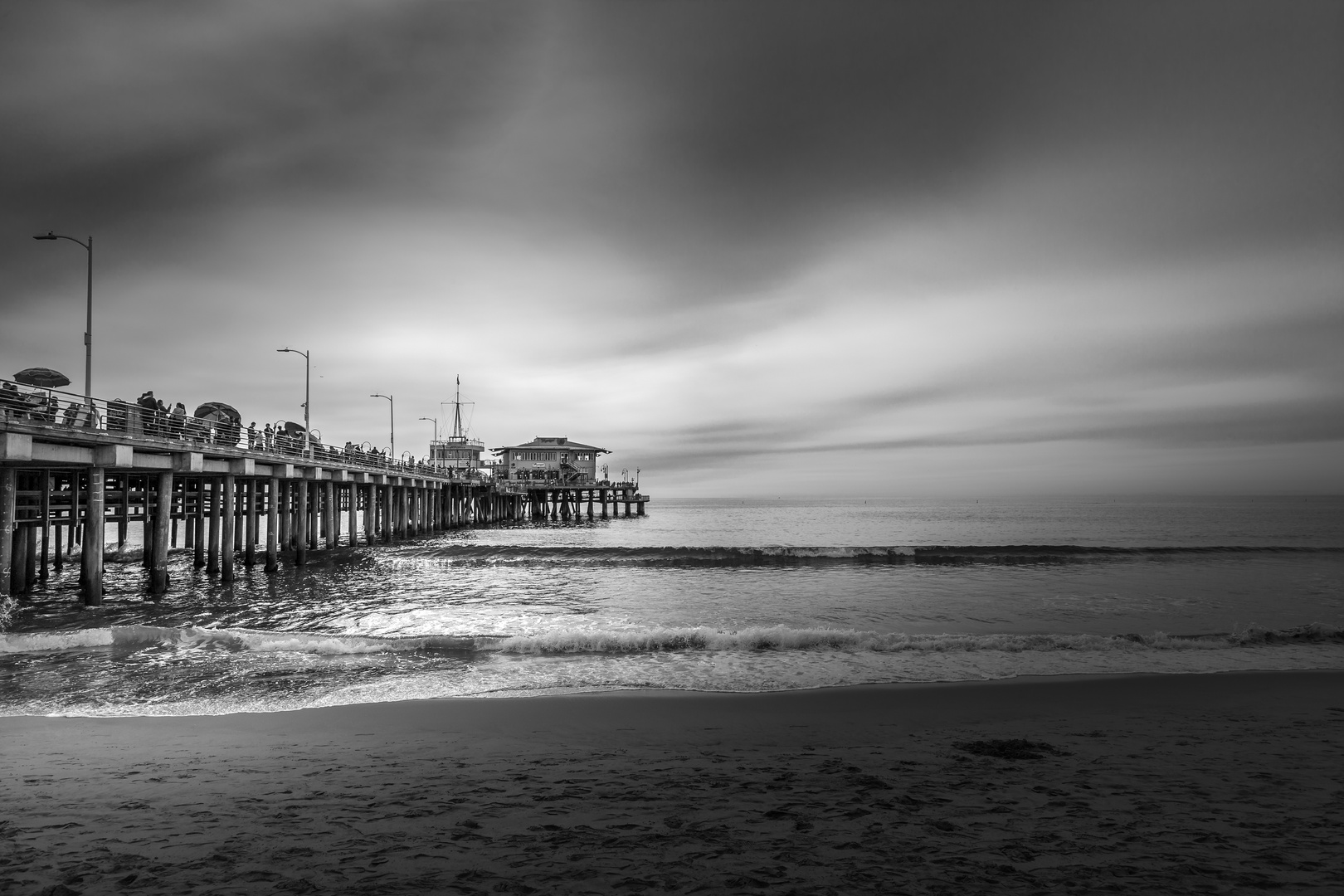 Winter beach in Santa Monica