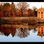 Winter Dusk on Reservoir Overflow Tower