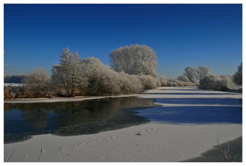 Winter, entlang der Ems Rheine