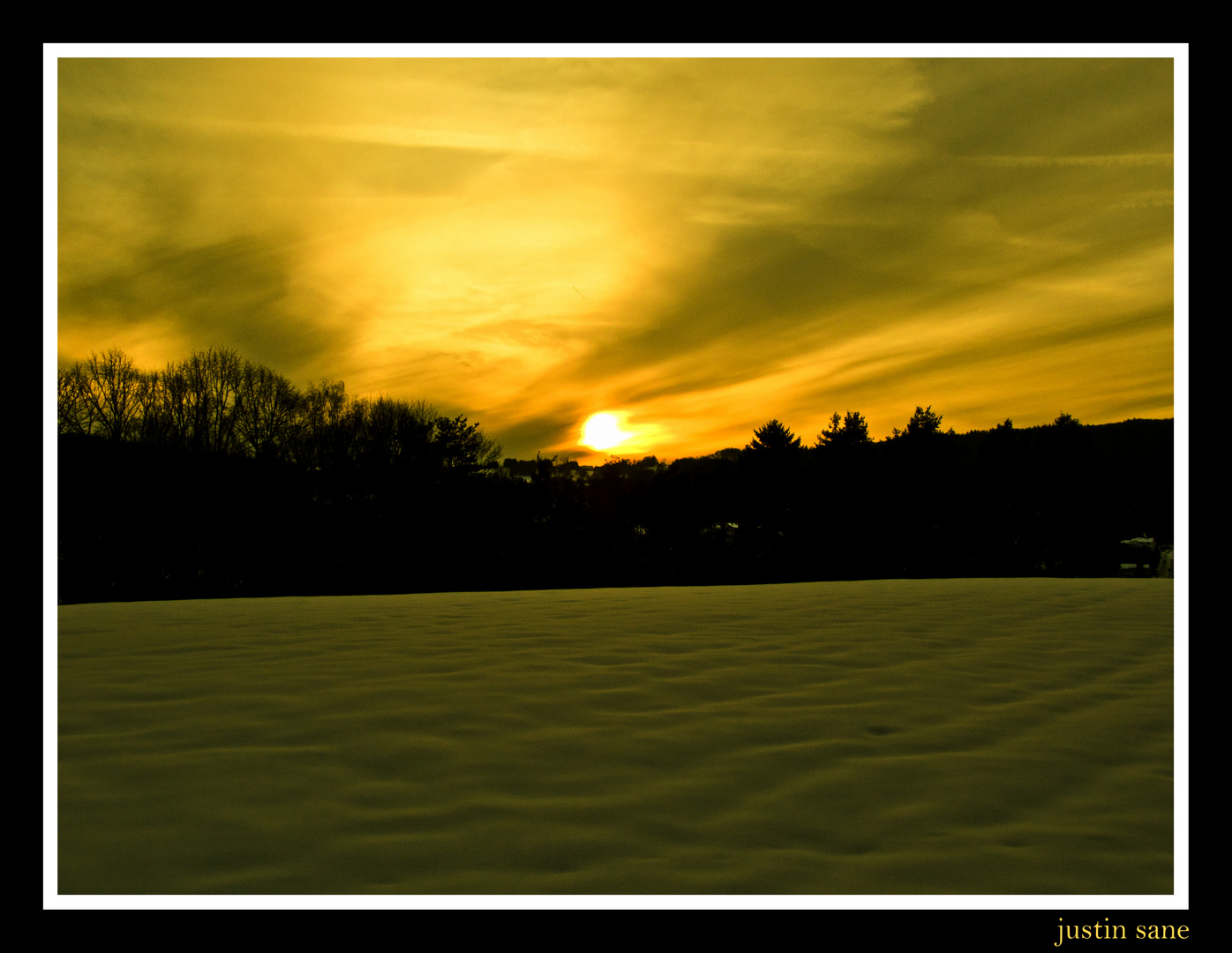 Winter evening.