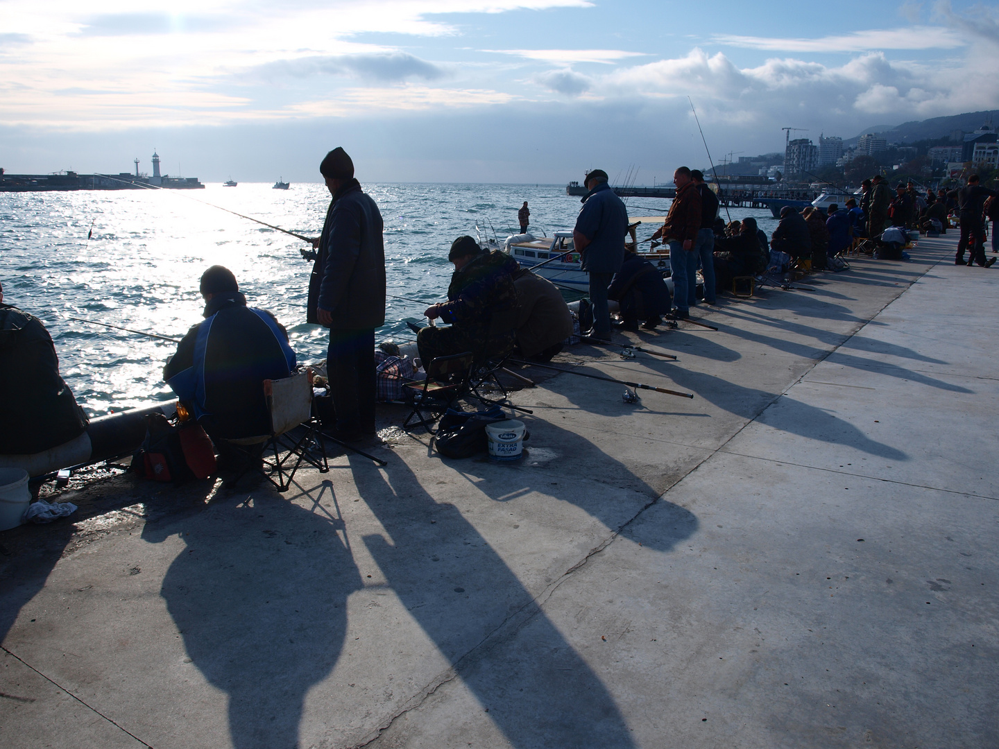 Winter fishing in Yalta