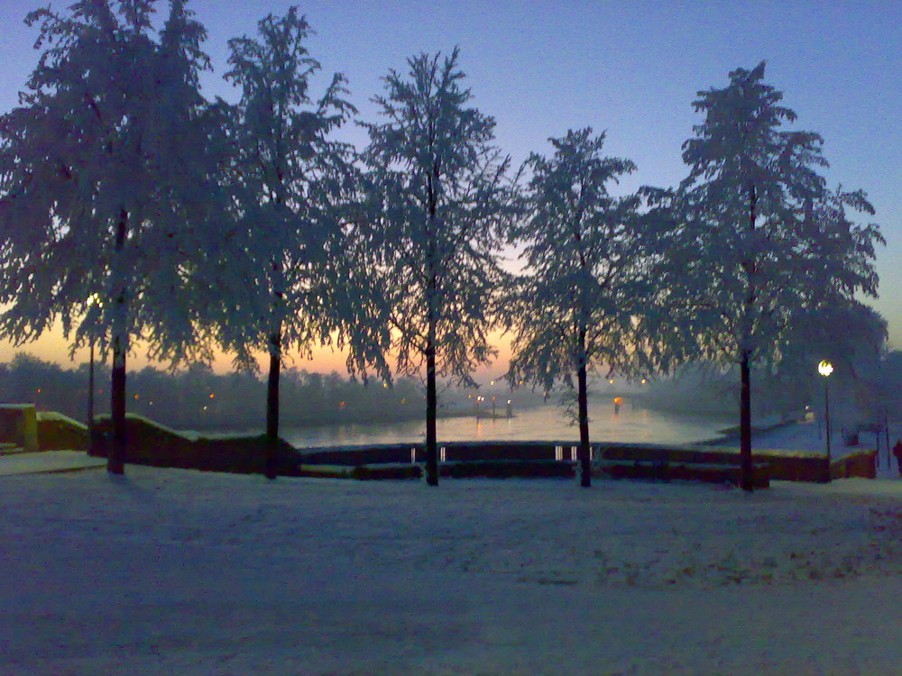 Winter für ein paar Stunden an der Weser