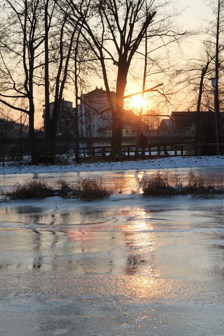 Winter hat Naab fest im Griff