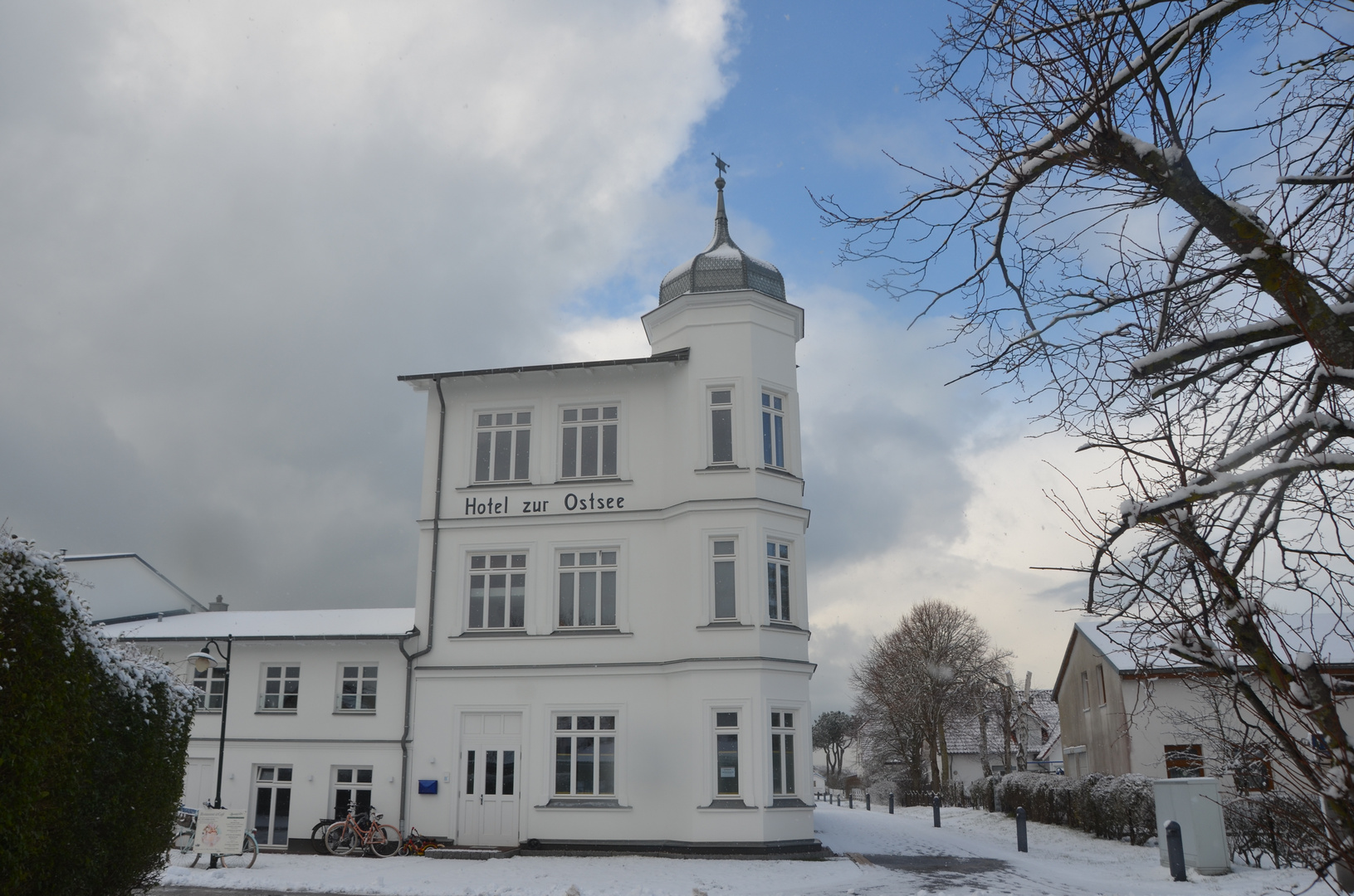 Winter, Hotel am Meer 