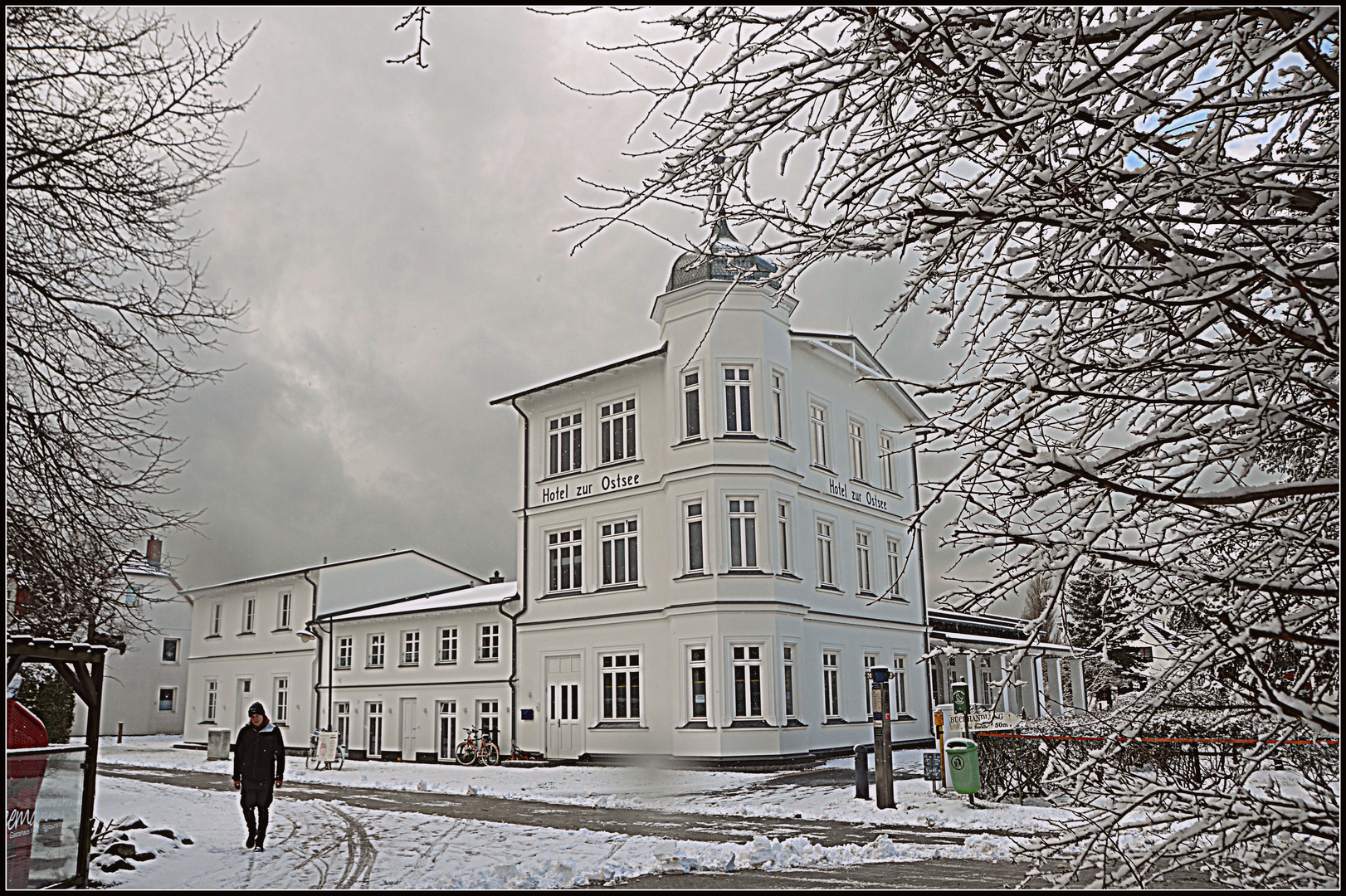 Winter, Hotel am Meer 