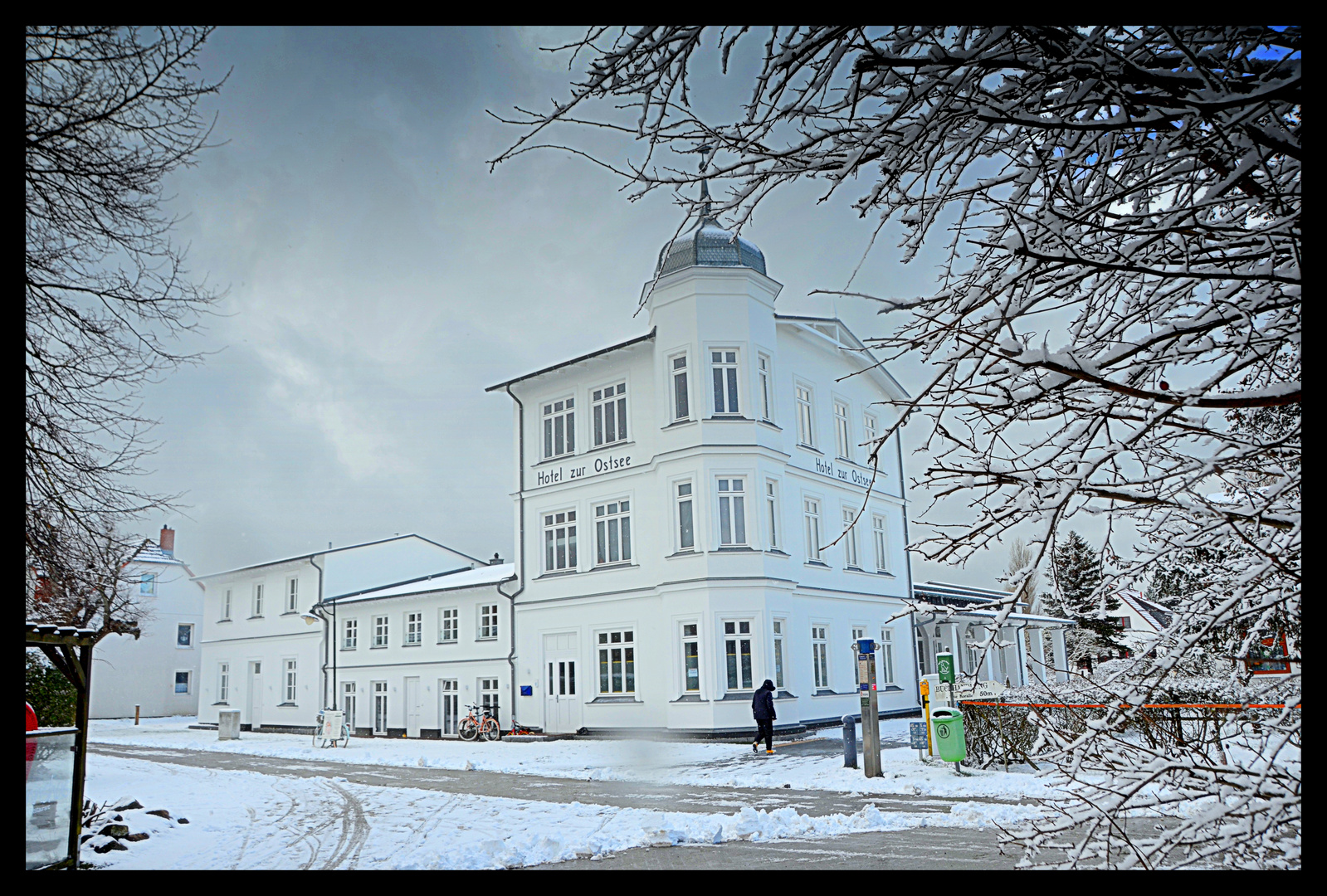 Winter, Hotel am Meer 