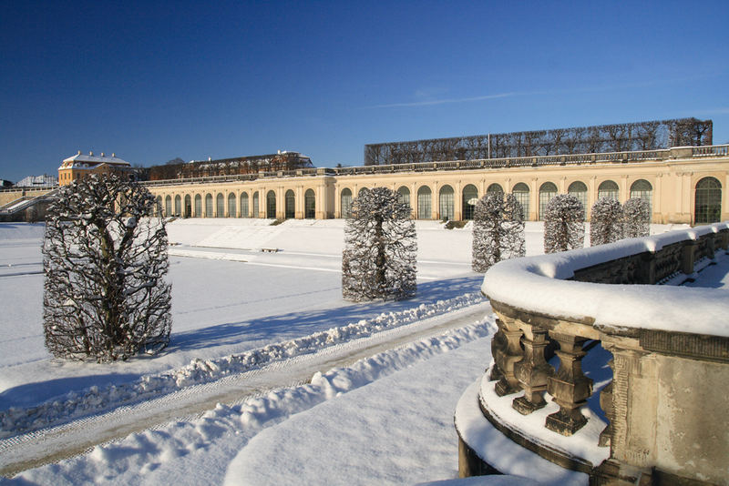 Winter im Barockgarten Großsedlitz