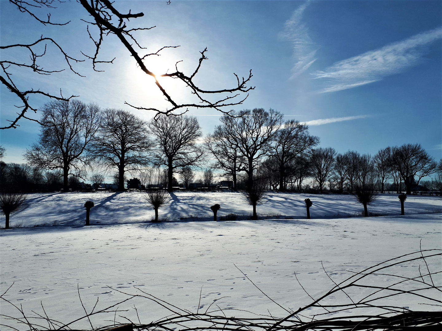 Winter im Februar 2021 in Gelsenkirchen. Ortsteil Resse