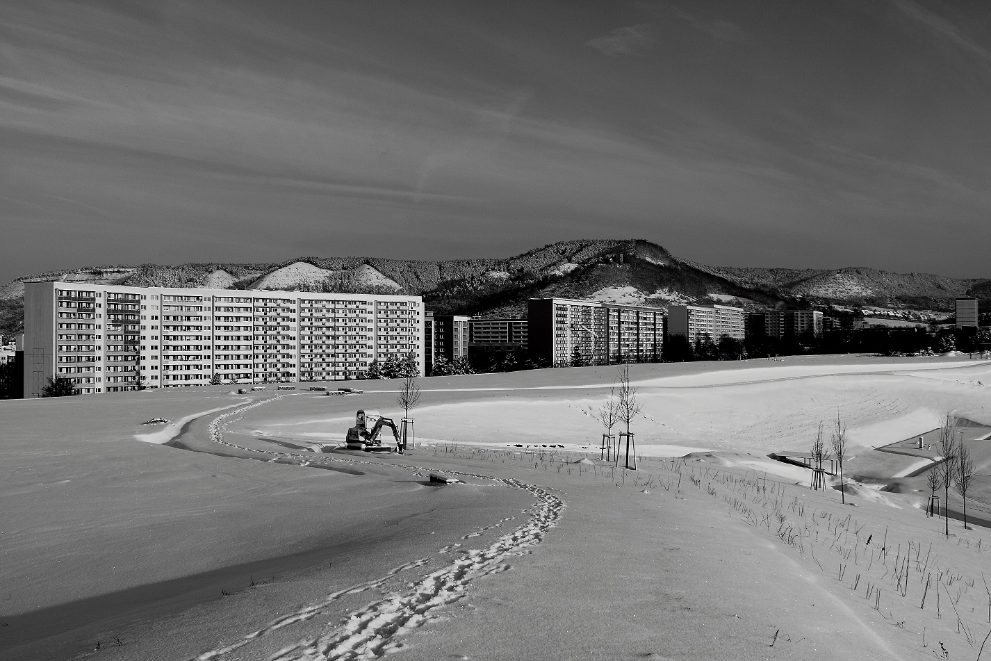 Winter im Jenaer Plattenbau