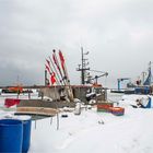 Winter im kleinen Hafen von Barhöft