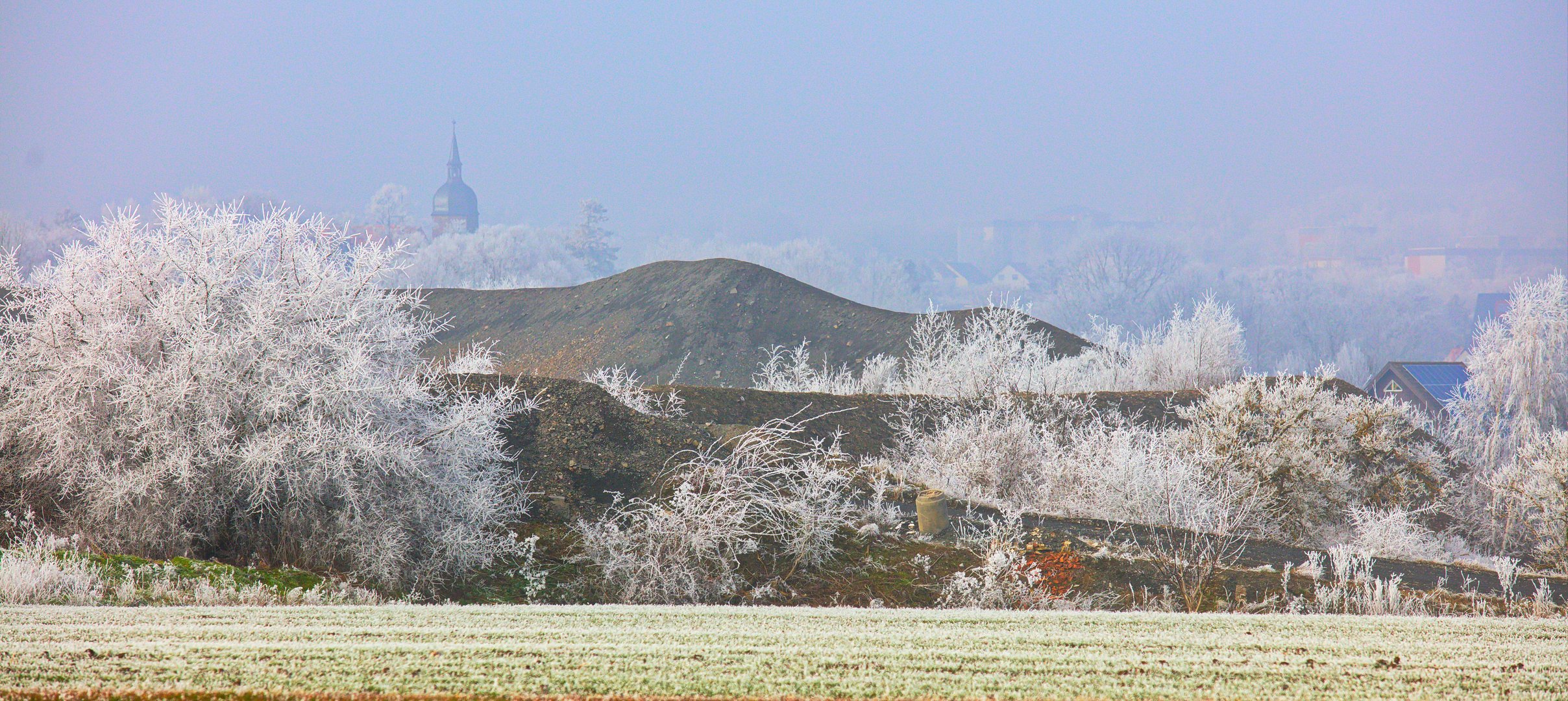 Winter im Mansfelder Land - Kupferschieferhalde Hermann-Schacht