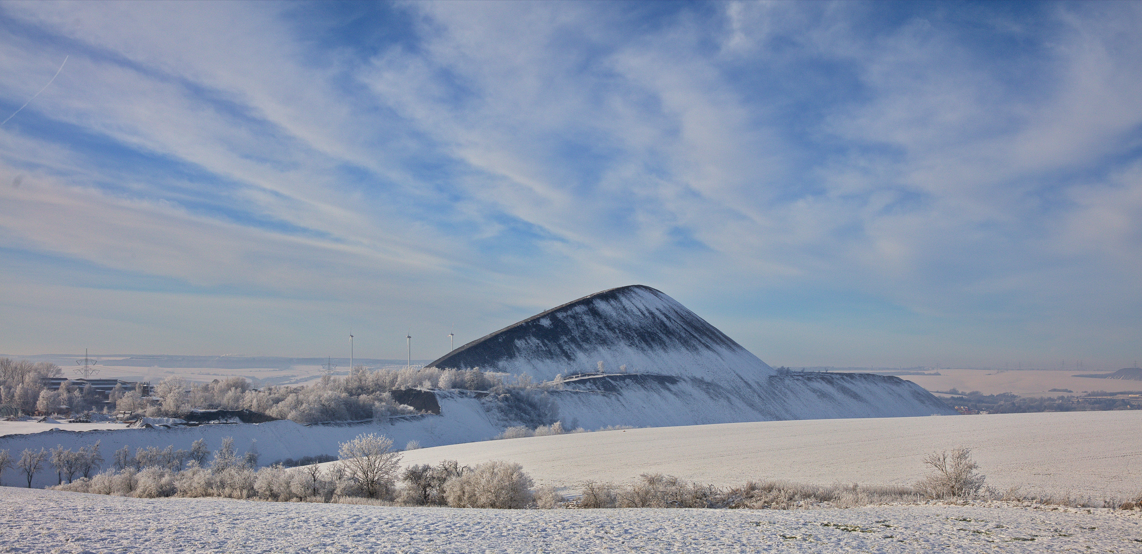 Winter im Mansfelder Land - Zeugnis des Kupfererzbergbaues