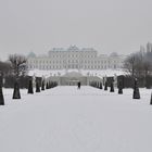 Winter im Park des Schlosses Belvedere (Wien)