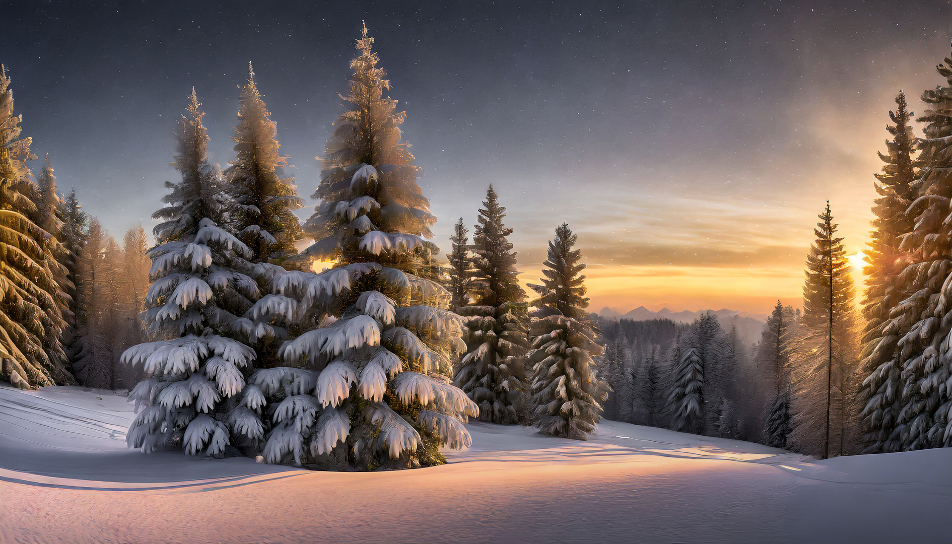 Winter im Tannenwald