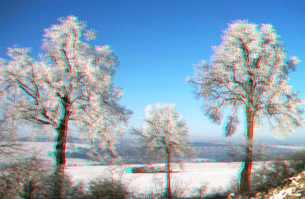 Winter im Vogelsberg 1 (3D-Bild für Rot/Cyan Brille)