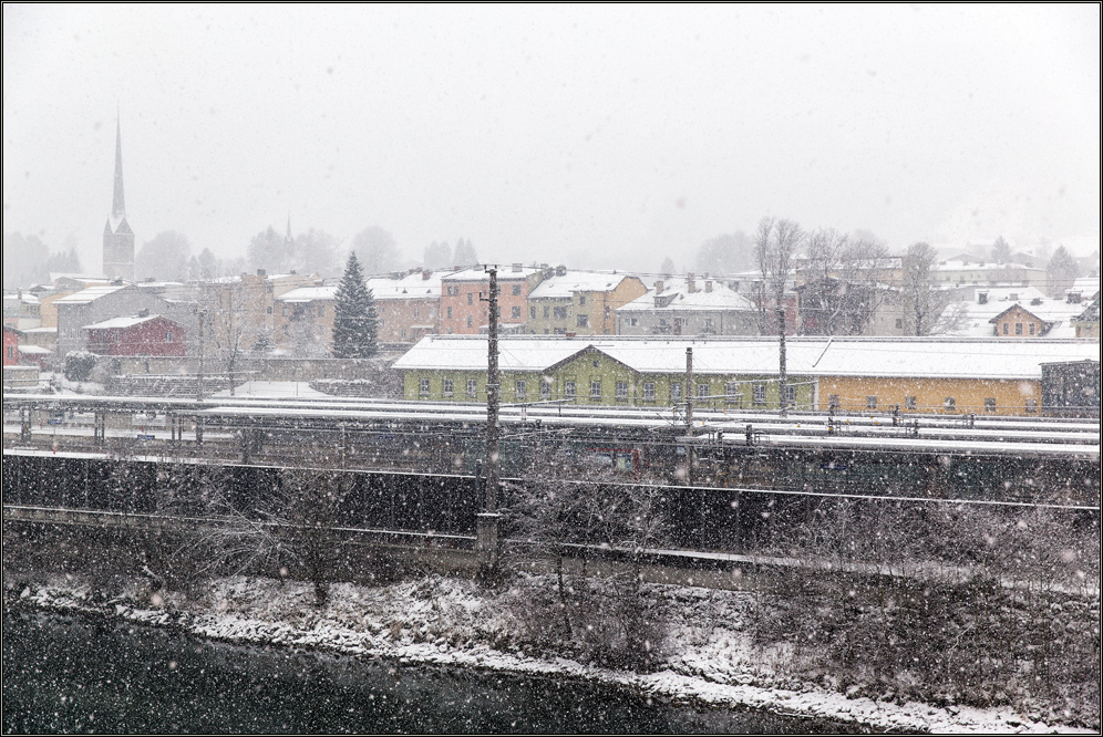 Winter in den Bergen .