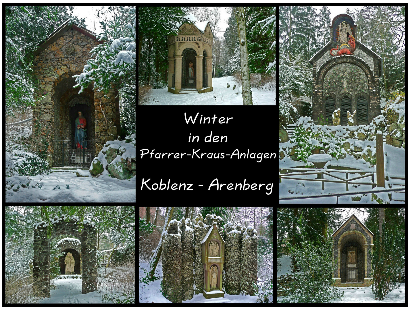 Winter in den Pfarrer-Kraus-Anlagen Koblenz-Arenberg