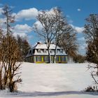 Winter in einsamer und ruhiger Landschaft