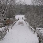 Winter in Emsland - Holzbrücke in North-West Germany