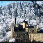 Winter in Idar-Oberstein mit Blick auf das Schloß