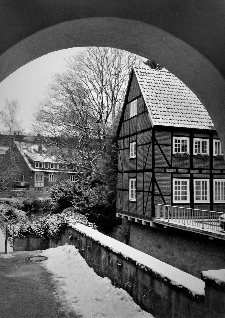 Winter in Münster 2010 - Aaseitenweg in der Innenstadt