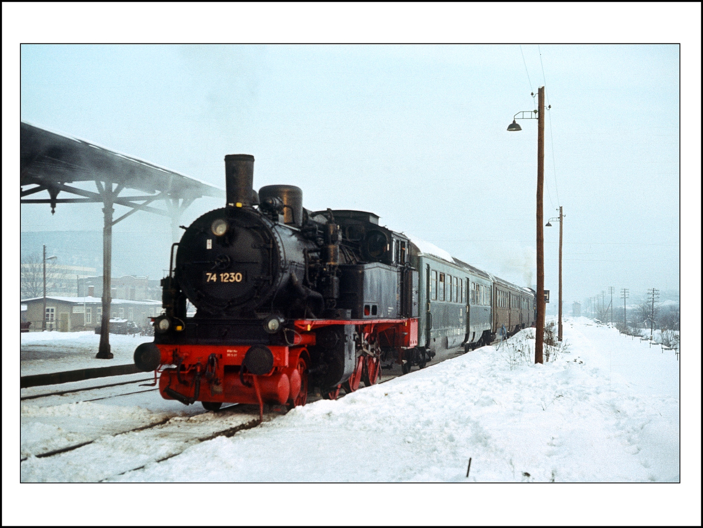 Winter in Thüringen natürlich mit Dampf im Jahr 1981 Bad Blankenburg _ Teil 2