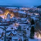 Winter in Wittgenstein, NRW-Drohnenaufnahme 