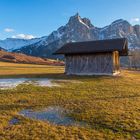 "Winter"-Landschaft bei Seis