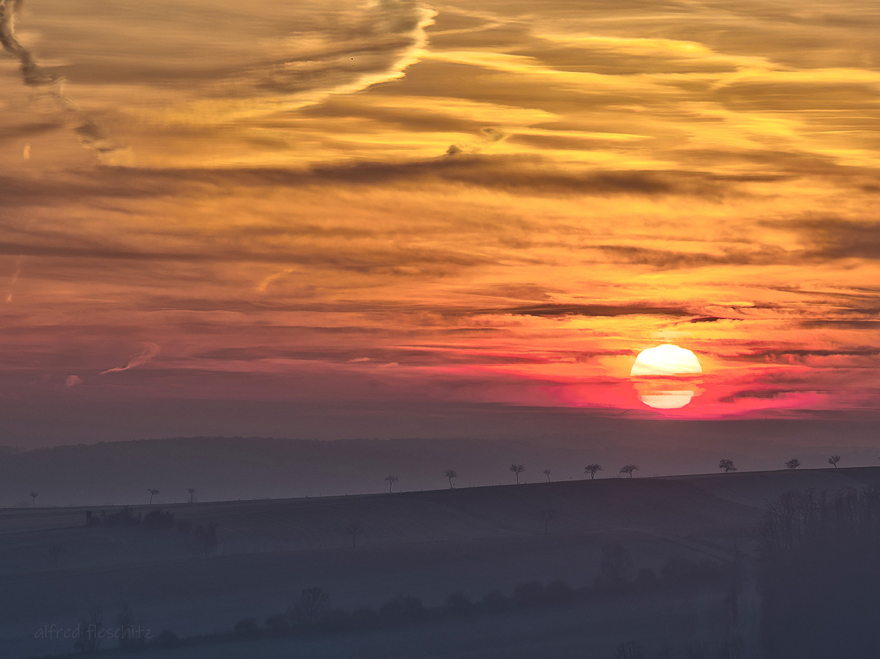 Winter Landschaft Sonnenaufgang 001