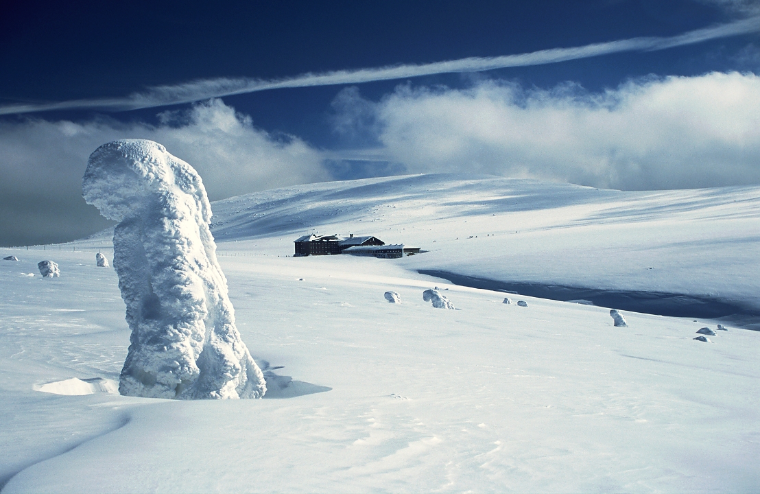 Winter mountain ridge