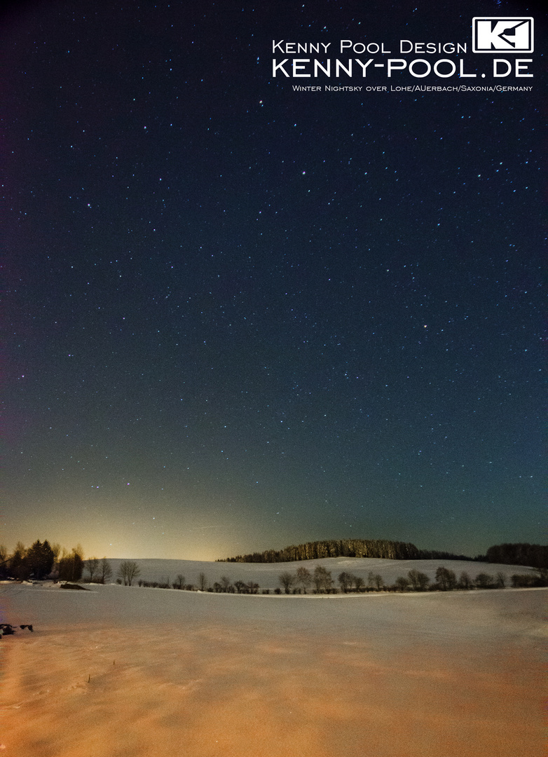 Winter Nightsky Lohe/Auerbach/Saxonia/Germany 1