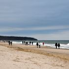 Winter ohne Schnee am Strand von Warnemünde