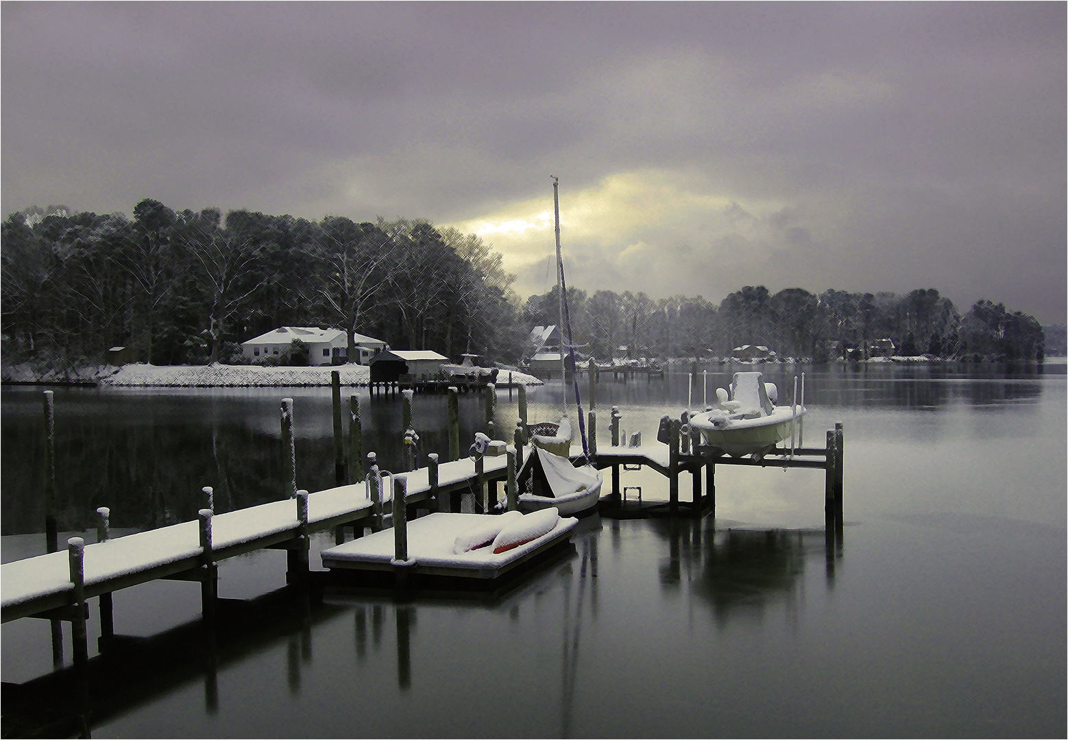 winter on indian creek river